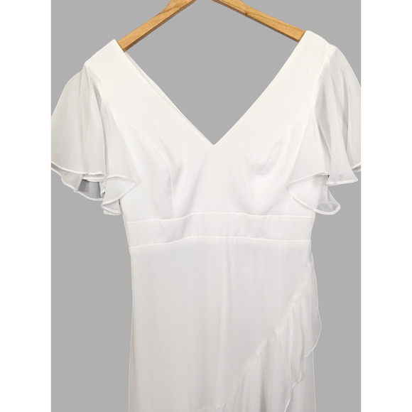 Ever Pretty NWT V-Neck High Low Ruffles Chiffon Dress Size Large - Picture 7 of 16